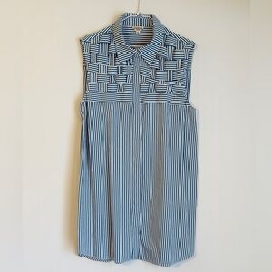 Jovonna London Striped Sleeveless Top - Blue and White